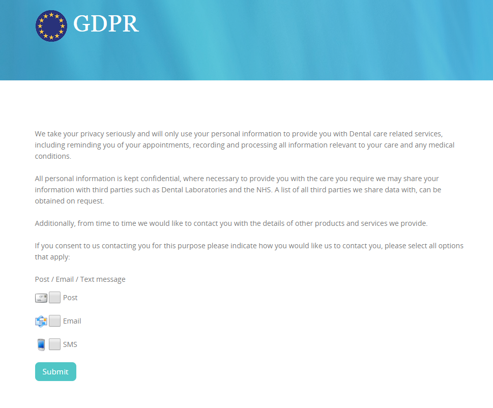 GDPR contact methods