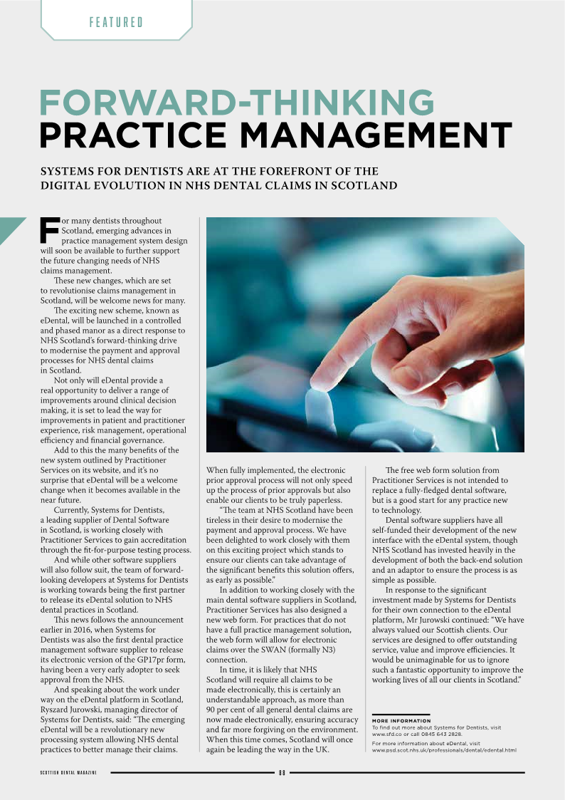 FORWARD-THINKING PRACTICE MANAGEMENT